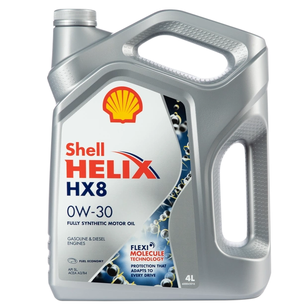 Моторное масло SHELL 0W30 HELIX HX8, 4л