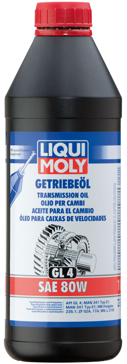 Трансмиссионное масло LIQUI MOLY Getriebeoil GL4 80W, 1л