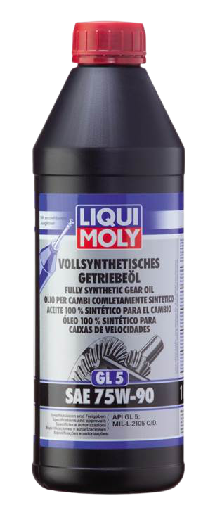 Трансмиссионное масло LIQUI MOLY Vollsynthetisches Getriebeoil GL5 75W-90, 1л