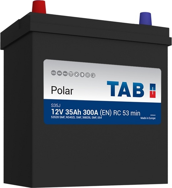 Аккумулятор Tab Polar S Asia (35 A/h), 300A R+ с бортом