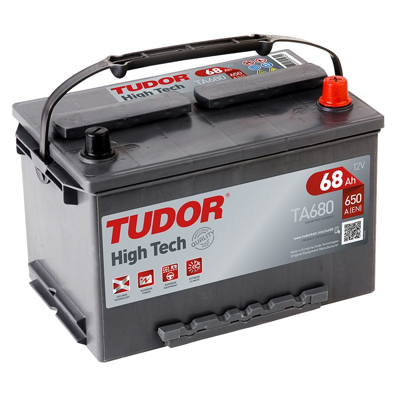 Аккумулятор Tudor High Tech TA680 (68 А/ч), 650A R+