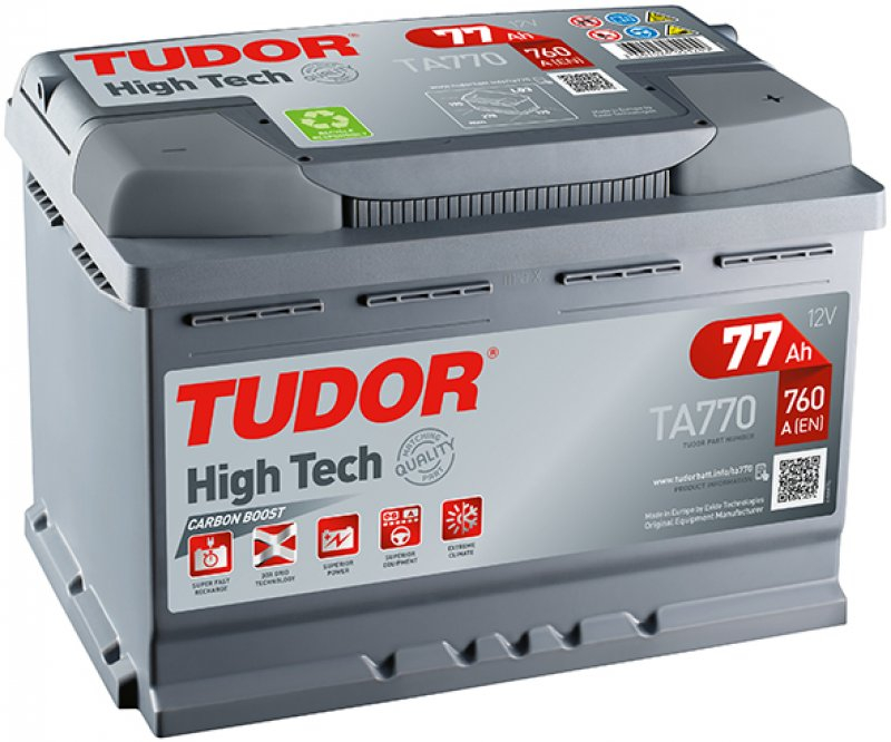 Аккумулятор Tudor High Tech TA770 (77 А/ч), 760A R+
