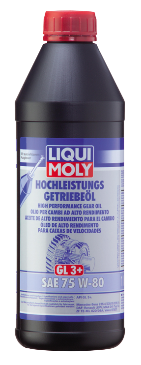 Трансмиссионное масло LIQUI MOLY Hochleistungs-Getriebeoil GL3+ 75W-80, 1л