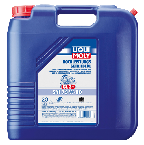 Трансмиссионное масло LIQUI MOLY Hochleistungs-Getriebeoil GL3+ 75W-80, 20л