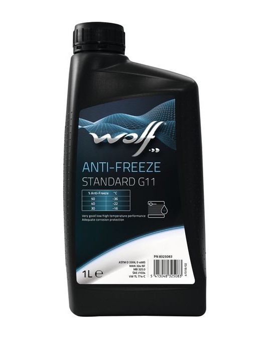 Wolf G11 Anti-freeze Standard 1 л концентрат антифриза синий (50000/1)