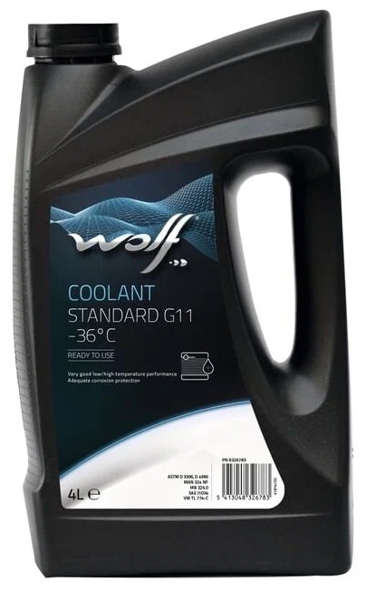 Wolf G11 Coolant Standard -36°C 4 л готовый антифриз синий (50100/4)