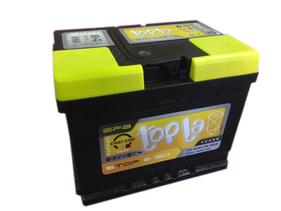 Аккумулятор Topla EFB Stop & Go (60 A/h), 580A R+