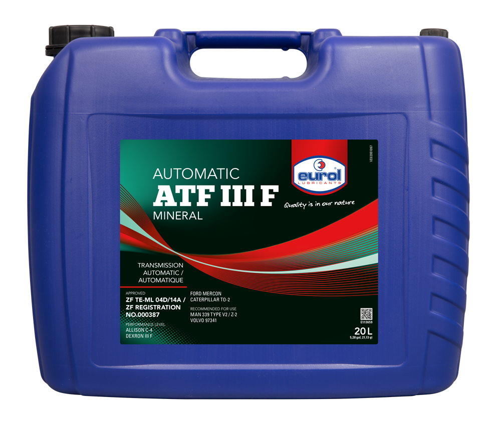 Трансмиссионное масло Eurol ATF III F, 20л