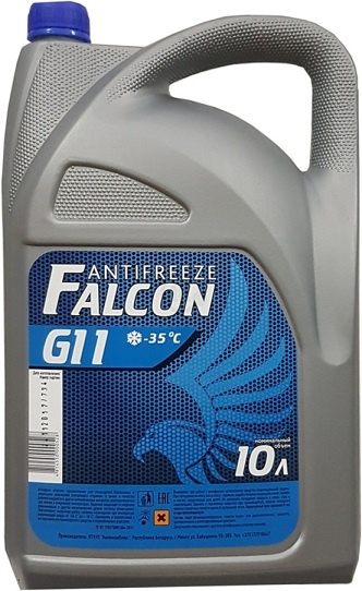 Антифриз Falcon Antifreeze-35 G11 / FN03100G (10кг)(серая канистра)