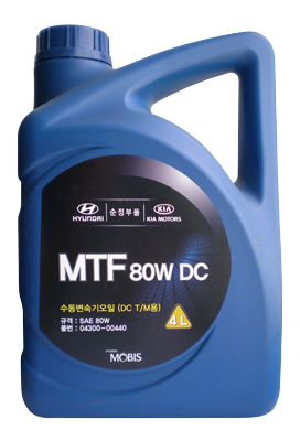 Трансмиссионное масло Hyundai/Kia MTF DC 80W, 4л