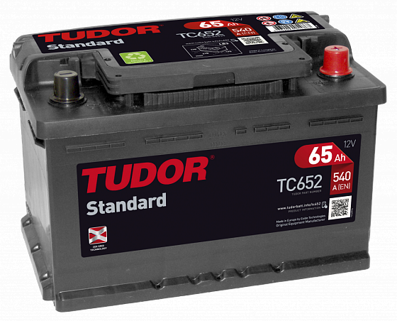 Аккумулятор Tudor Standart TC652 (65 А/ч), 540A R+