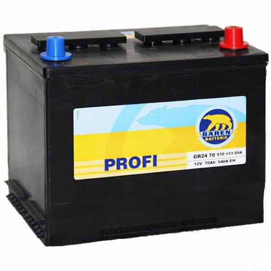 Аккумулятор Baren Profi JIS (70 A/h), 540А R+ 7905688