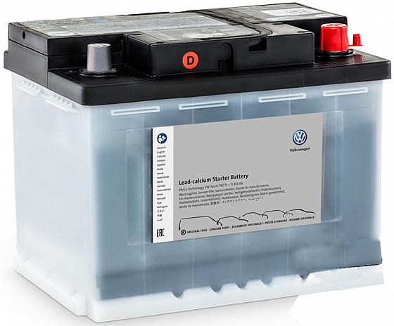 Аккумулятор Volkswagen DG (72 A/h), 640A R+ (000 915 105)