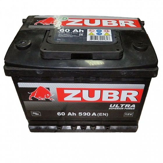 Аккумулятор Zubr Ultra (60 A/h), 590А L+
