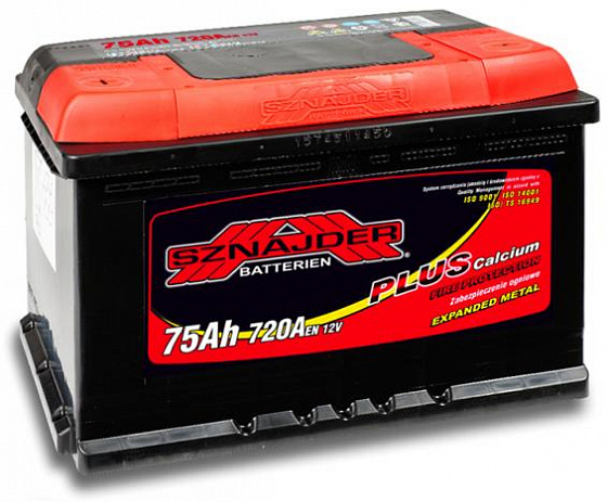 Аккумулятор Sznajder Plus (75 A/h), 720A L+