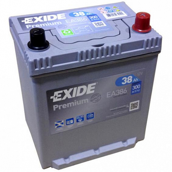 Аккумулятор Exide Premium EA386 (38 A/h), 300A R+