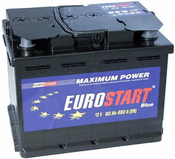 Аккумулятор Eurostart Blue (60 A/h), 480А L+