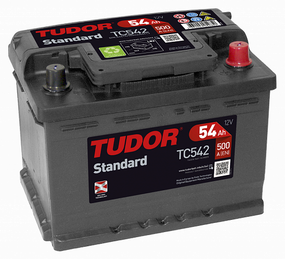 Аккумулятор Tudor Standart TC542 (54 А/ч), 500A R+