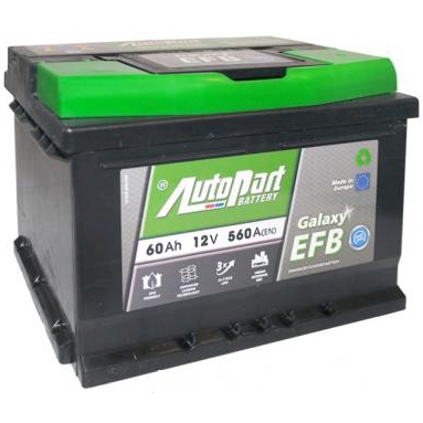 Аккумулятор Autopart Galaxy EFB (62 A/h), 580A R+