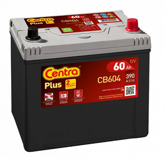 Аккумулятор Centra Plus CB604 (60 А/ч), 390A R+