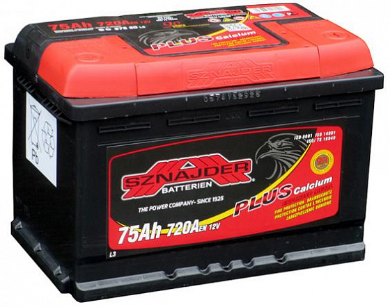 Аккумулятор Sznajder Plus (75 A/h), 720A R+