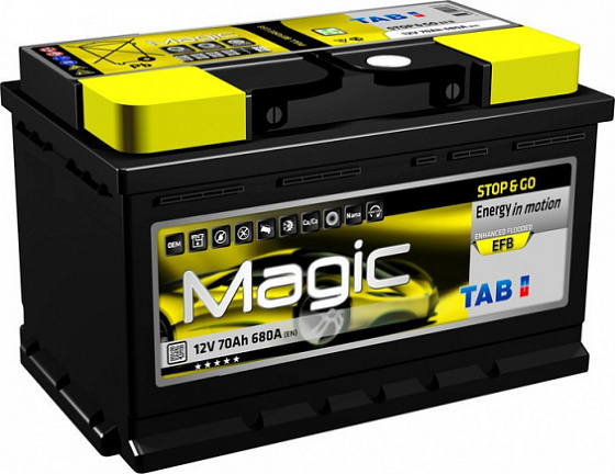Аккумулятор TAB Magic STOP & GO EFB (70 A/h), 680А R+
