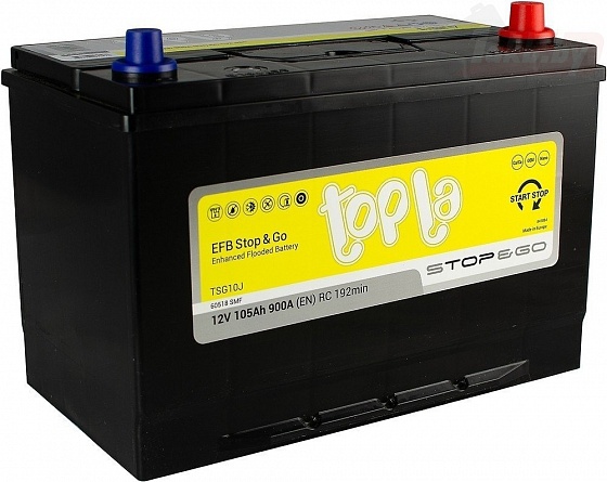 Аккумулятор Topla EFB Stop & Go jis (105 A/h), 900A R+