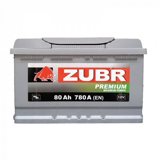 Аккумулятор Zubr Premium (80 A/h), 780А L+