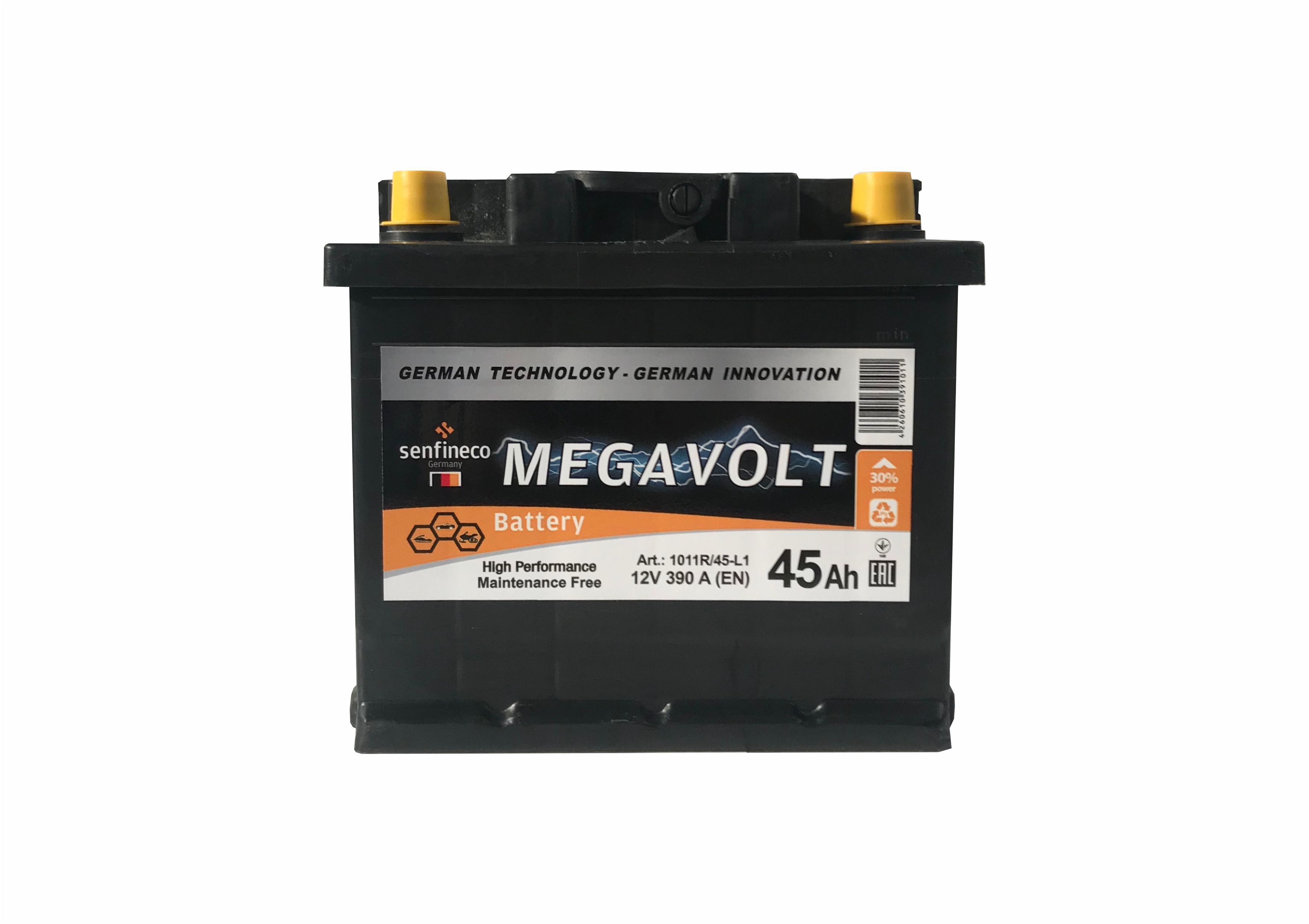 Аккумулятор Senfineco Megavolt 12V R+ (45 А/h)