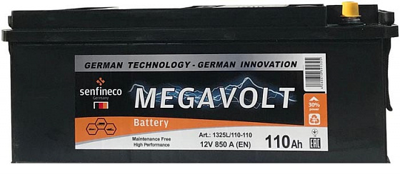 Аккумулятор Senfineco Megavolt 12V R+ (100 А/h)