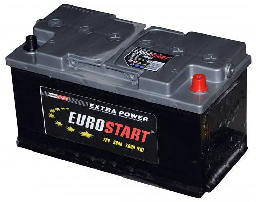 Аккумулятор Eurostart Extra Power (90 A/h), 700А R+