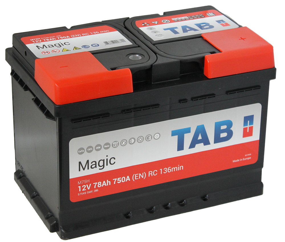 Аккумулятор TAB Magic (78 A/h), 750А R+
