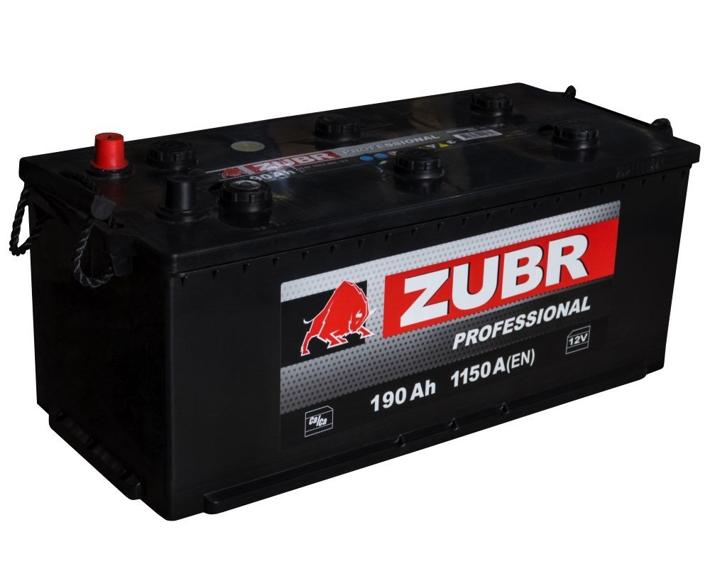 Аккумулятор ZUBR Professional МАЗ под болт (190 A/h), 1150А R+